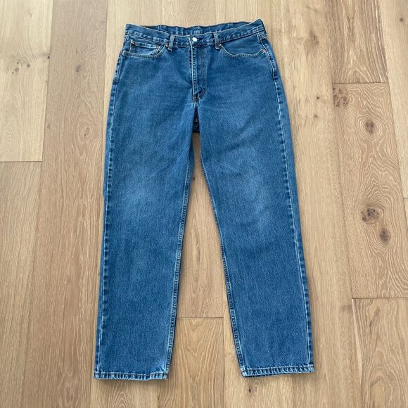 Levi’s Men Jeans 38x34 550 Relaxed Fit Denim Blue 00550-4886 Dark Stonewash - Picture 4 of 13